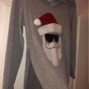 Brand new Girl Christmas poof girl hoodie long sleeve size M